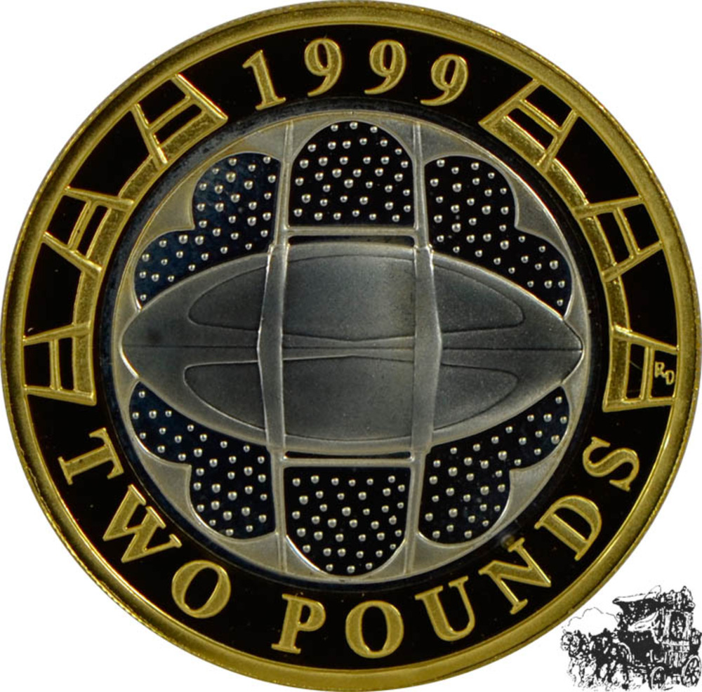 2 Pfund 1999 - Rugby WM 2 Pfund 1999 - Rugby WM