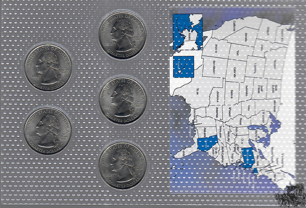 5 x 25 Cent 1999 P - USA