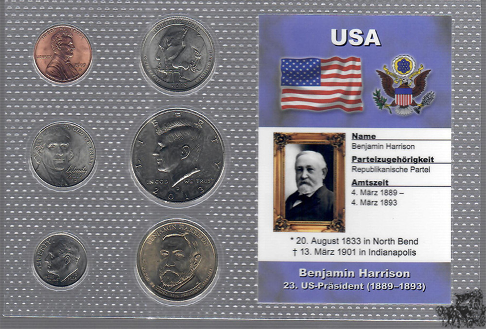 Typensatz USA / 1 Cent - 1 Dollar (Benjamin Harrison) Typensatz USA / 1 Cent - 1 Dollar (Benjamin Harrison)