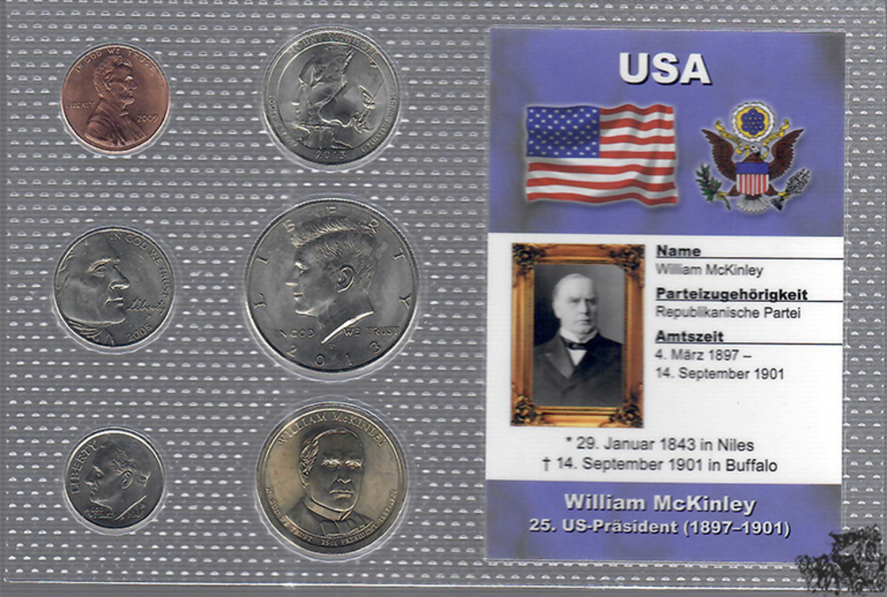 Typensatz USA / 1 Cent - 1 Dollar (William McKinley) Typensatz USA / 1 Cent - 1 Dollar (William McKinley)