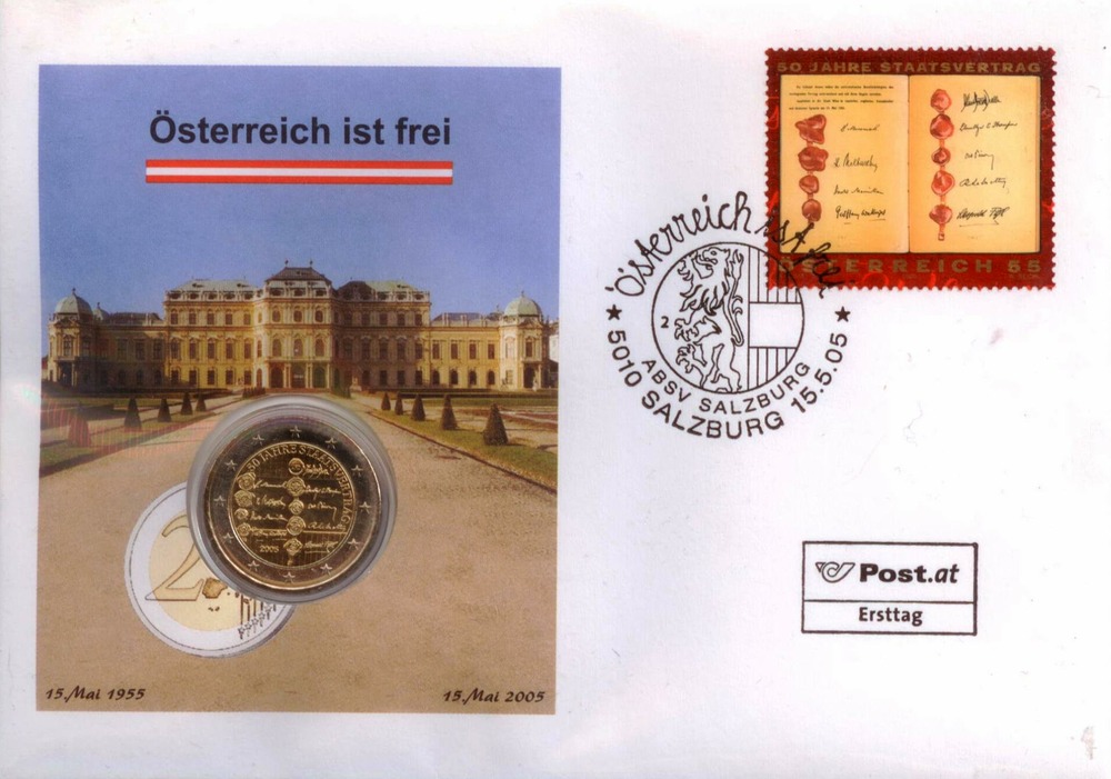 Numisbrief Österreich - 50 Jahre Staatsvertrag Numisbrief Österreich - 50 Jahre Staatsvertrag