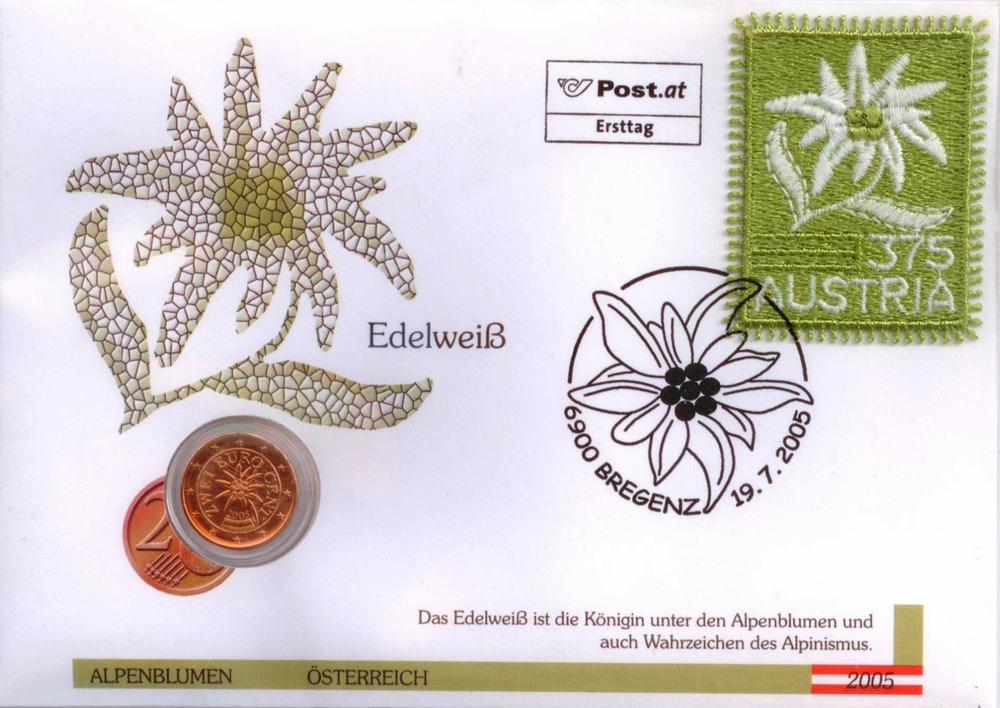 Numis Letter Austria - edelweiss Numis Letter Austria - edelweiss