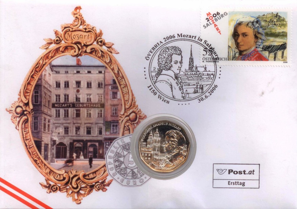 Numisbrief Österreich - Mozart in Salzburg