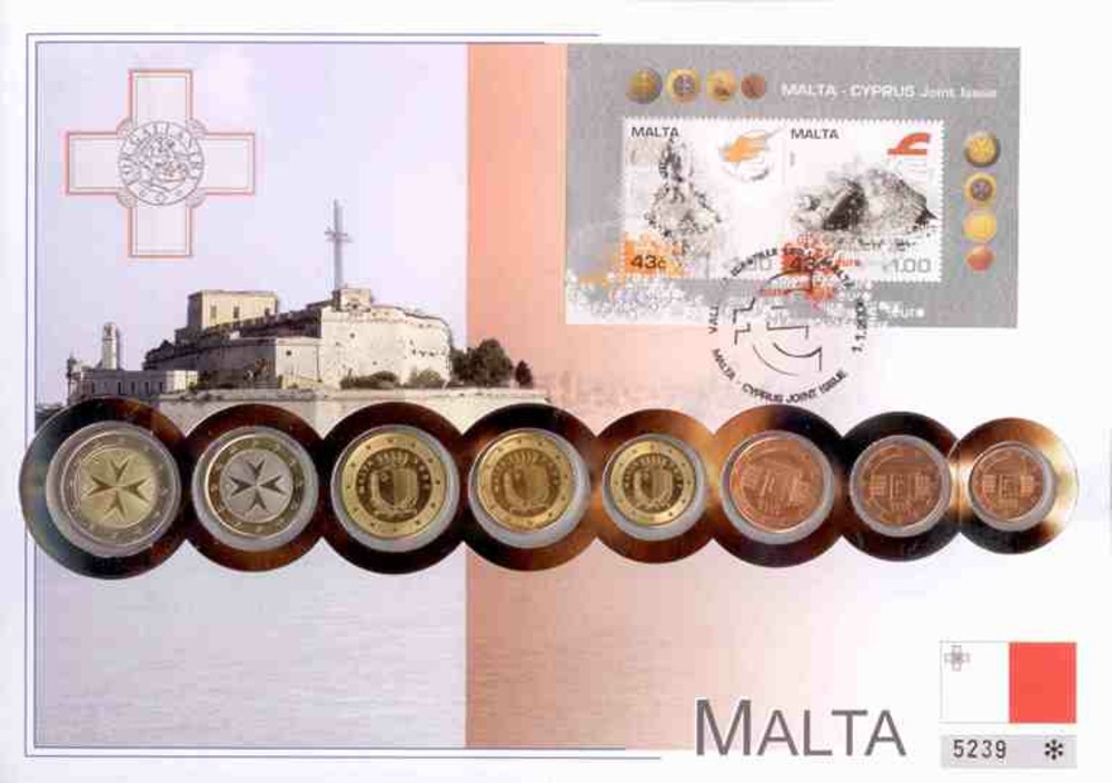 Euro-Numisbrief Malta - Einführung des Euro Euro-Numisbrief Malta - Einführung des Euro
