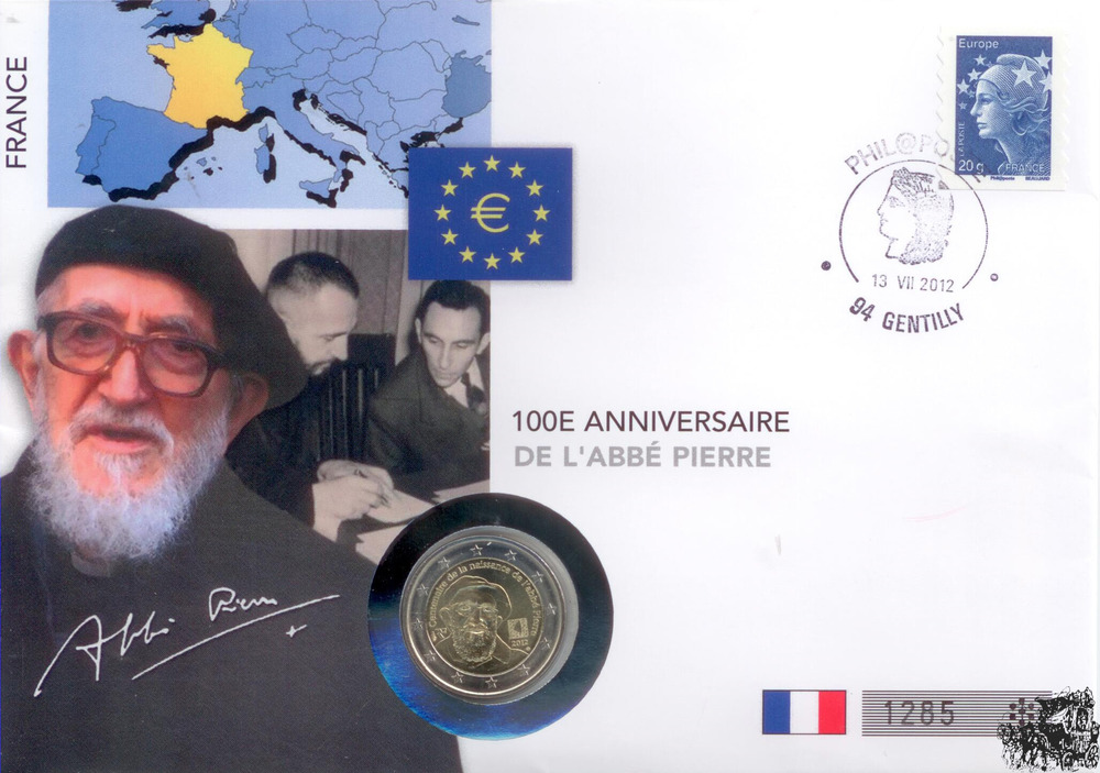 Numisbrief Frankreich - Abbé Pierre Numisbrief Frankreich - Abbé Pierre