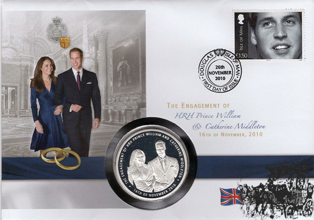 Numisbrief Großbritannien - Verlobung Prince William und Catherine Middleton