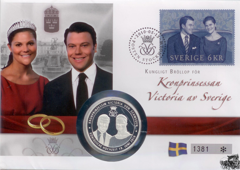 Numisbrief Schweden - Königliche Hochzeit