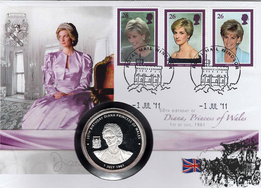 Numisbrief Großbritannien - 50.Geburtstag Diana Princes of Wales