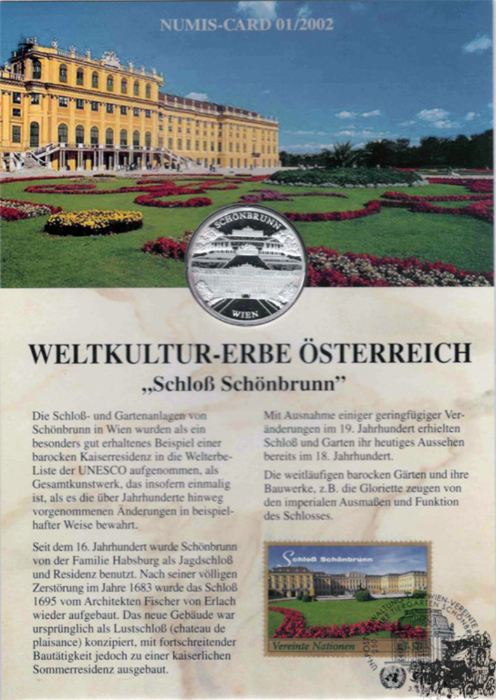 Numis-Card UNO WIen - Schloß Schönbrunn