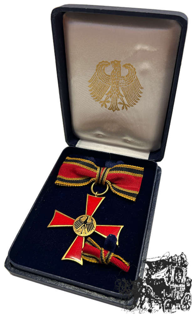 Bundesverdienstkreuz am Band, im Original Etui mit Miniatur-Schleife
