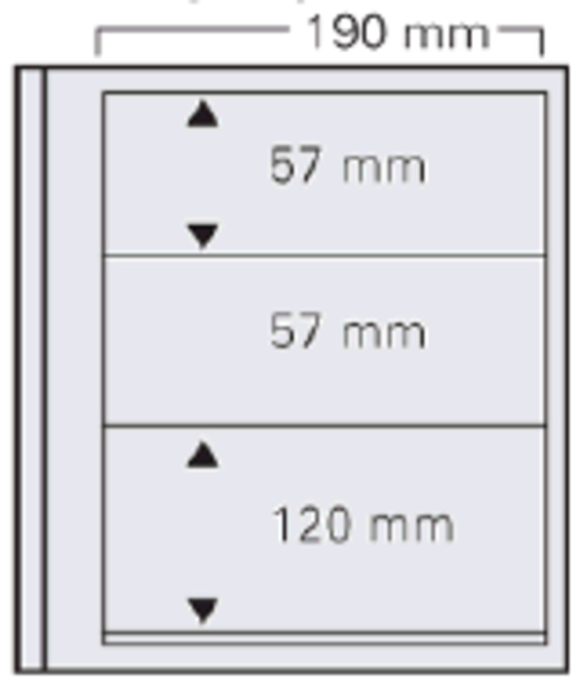 dual Blankoblätter mit 3 Taschen - SAFE - 5 Stück