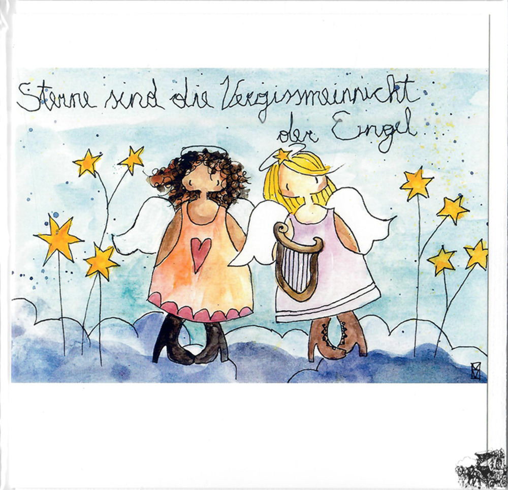 Sterne sind die Vergissmeinnicht der Engel - Kunstbillet von Michaela Mara Sterne sind die Vergissmeinnicht der Engel - Kunstbillet von Michaela Mara