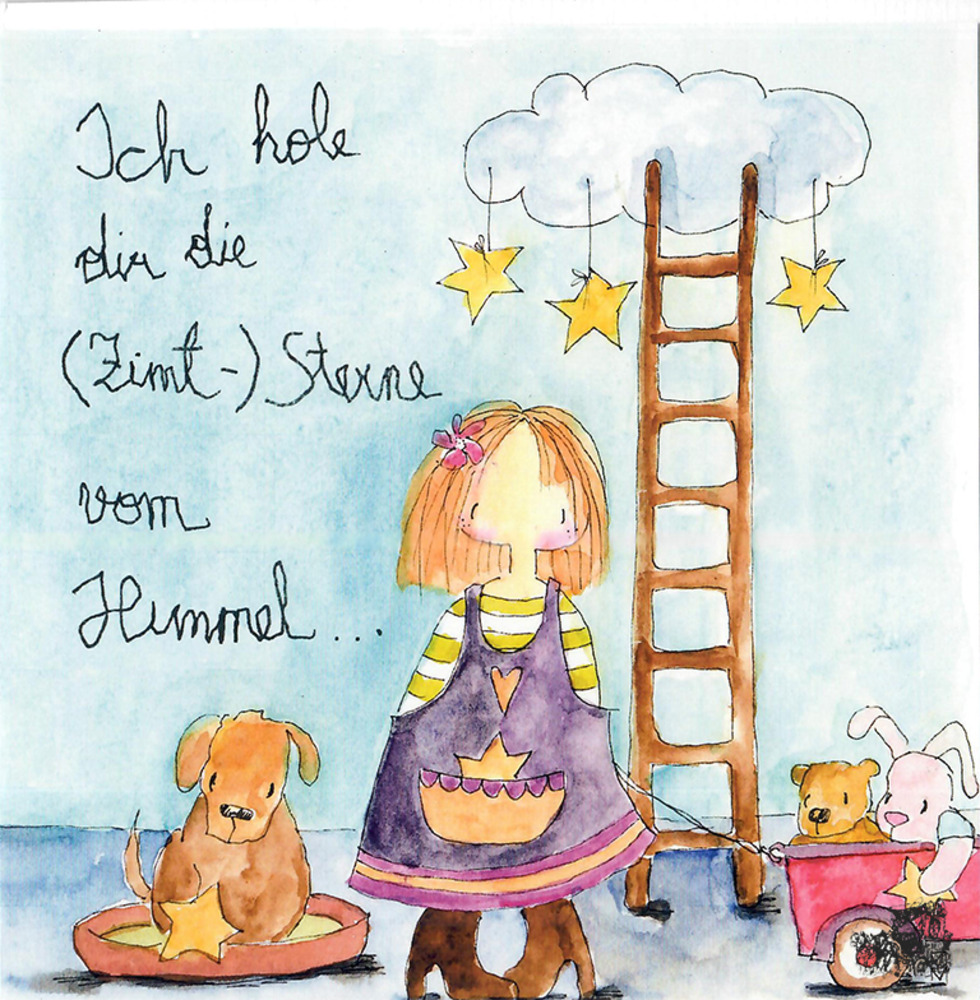 Ich hole dir die (Zimt-)Sterne vom Himmel... - Kunstbillet von Michaela Mara