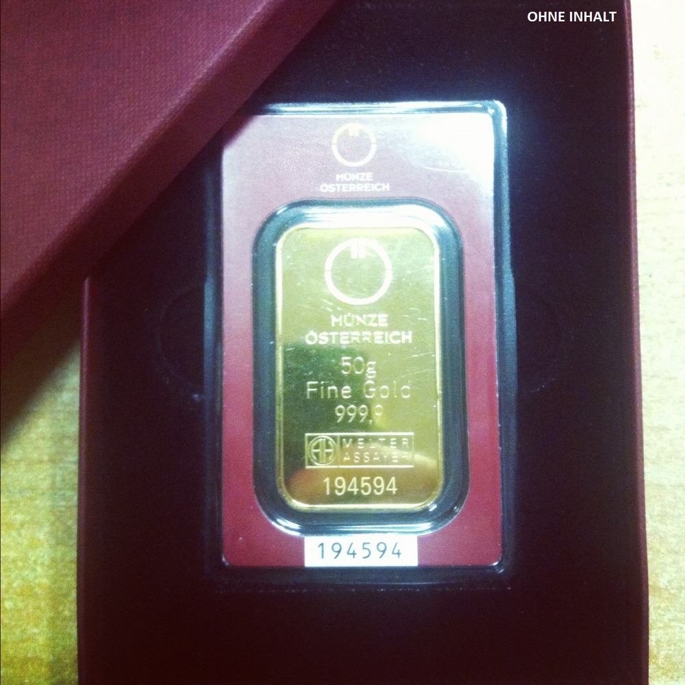STER NISA cardboard case for gold bars